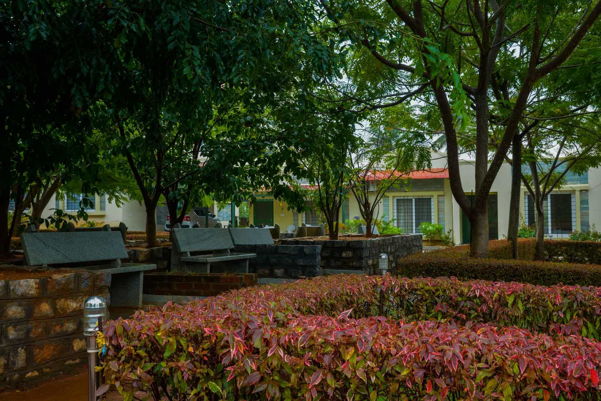 Garden Seating Area in Sharadindu - Sree Senior Homes